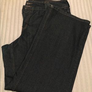 JMS , dark wash , wide leg/ boot cut jean , size 20W